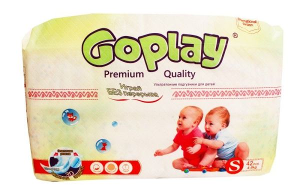 Подгузники goplay premium quality ультротонкие S 4-8кг №42 фотография