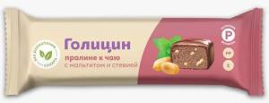 Батончик пралине к чаю Голицин в глазури с мальтитом и стевией 36г