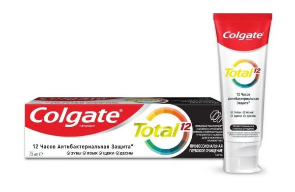 Изображение товара Зубная паста Колгейт Total 12 Глубокое очищение 75мл Зубная паста Колгейт Total 12 Глубокое очищение 75мл фотография